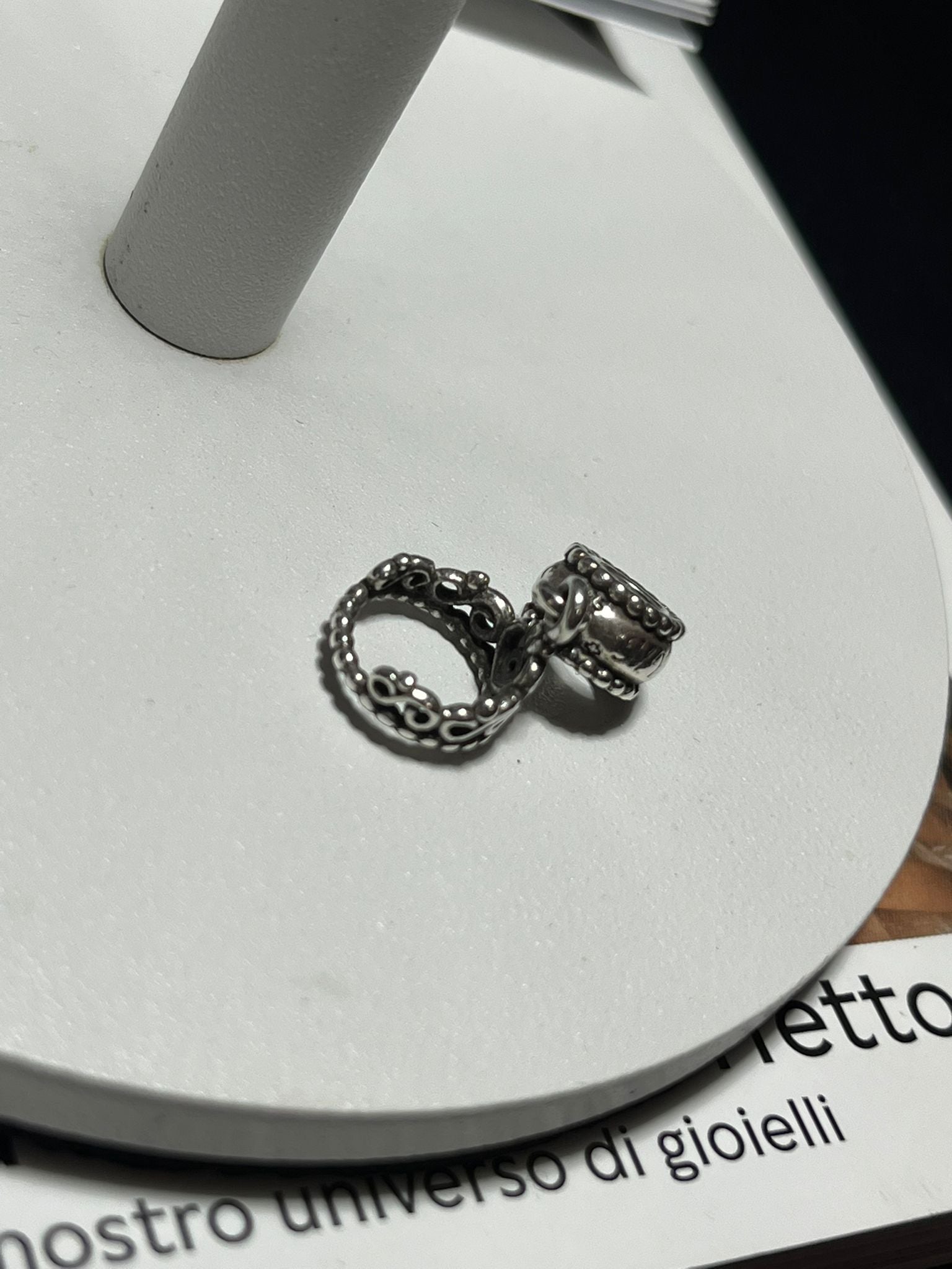 Charm pendente Corona Princess in Argento