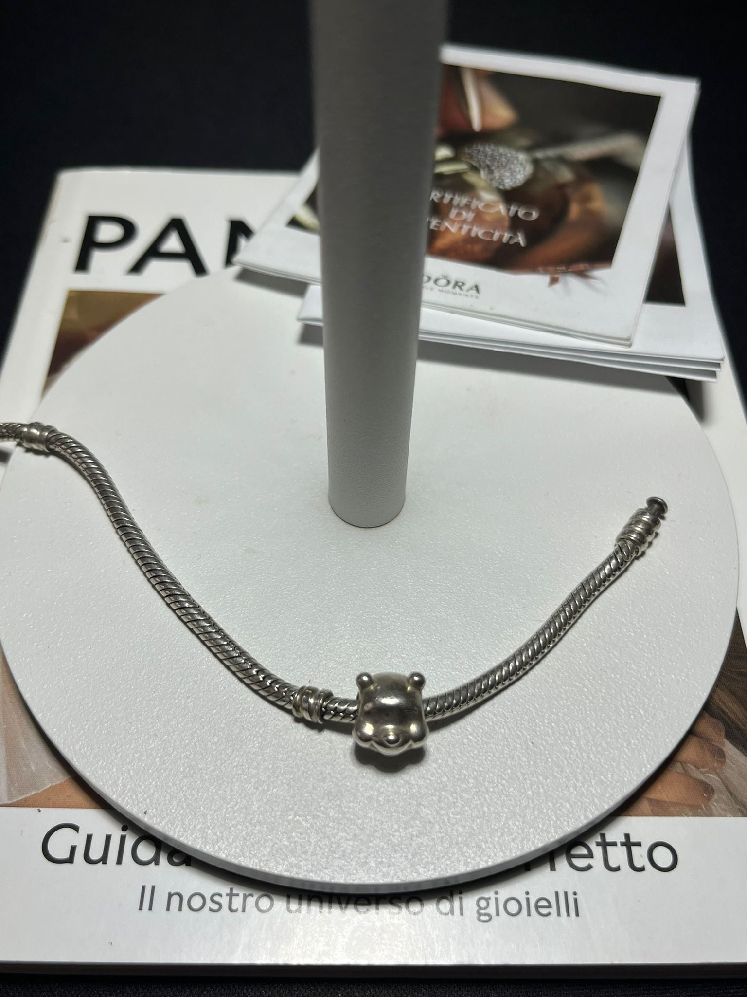 Charm Testa Winnie the Pooh in Argento
