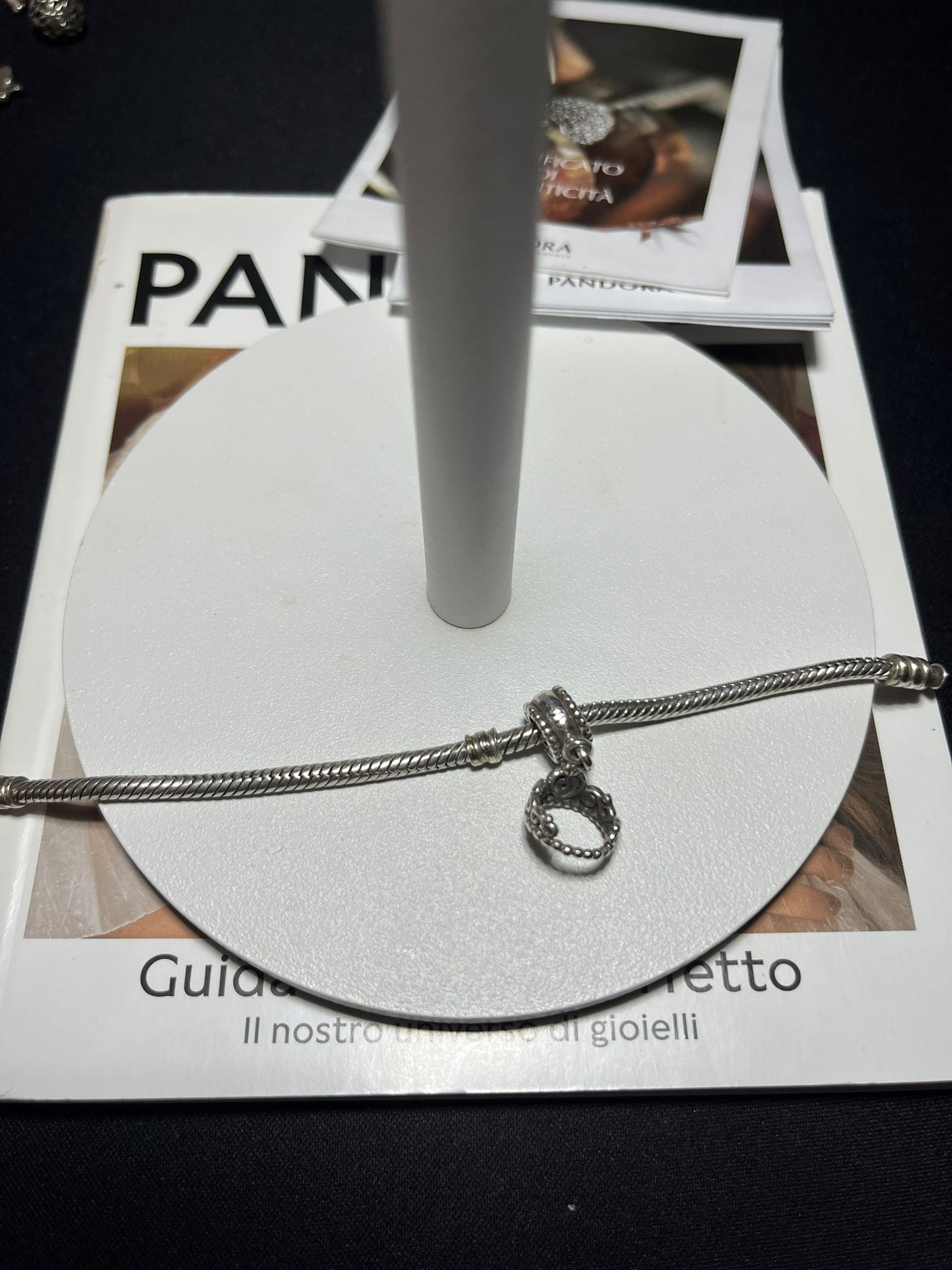 Charm pendente Corona Princess in Argento
