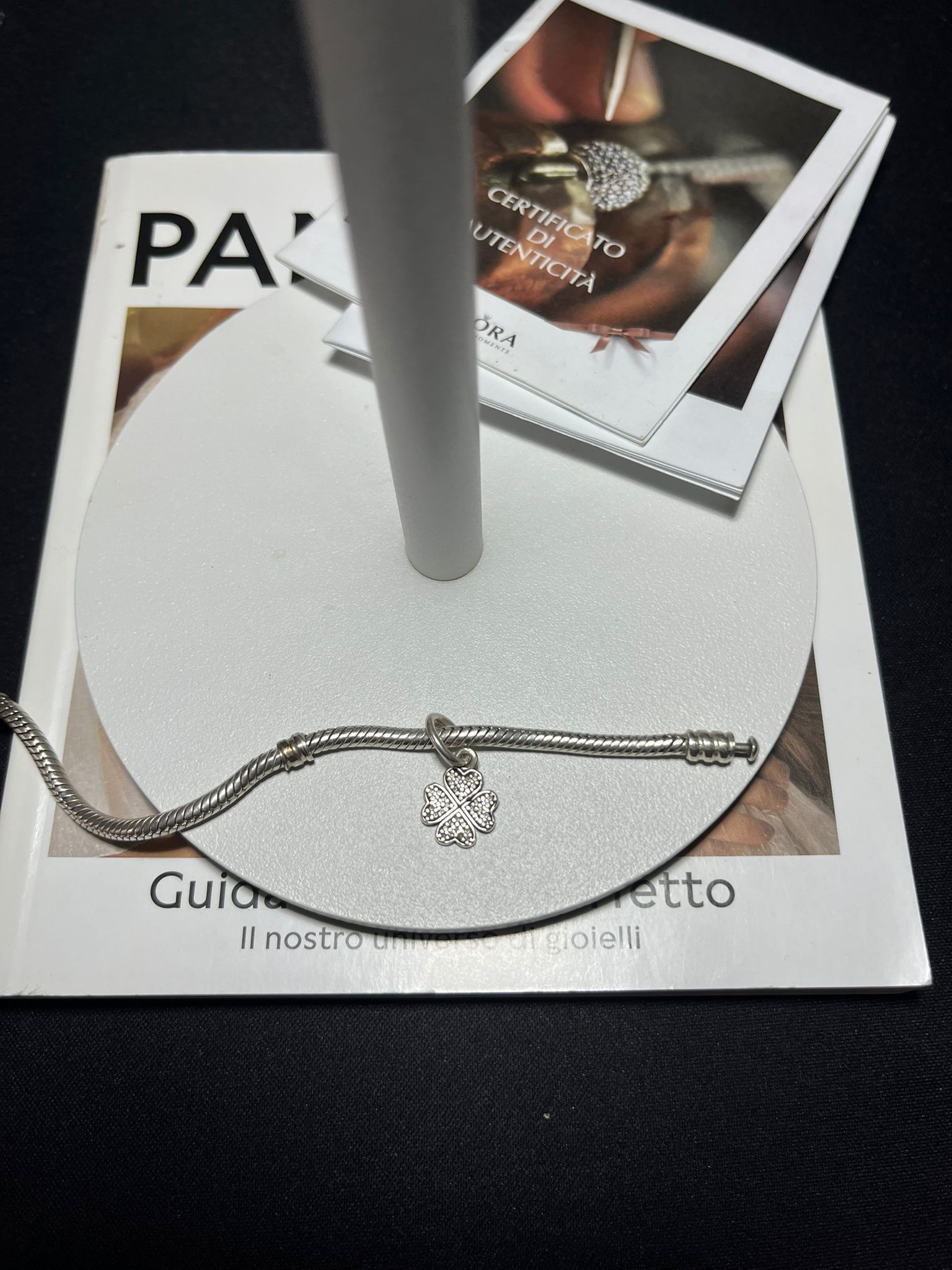 Charm Pendente Quadrifoglio in Argento