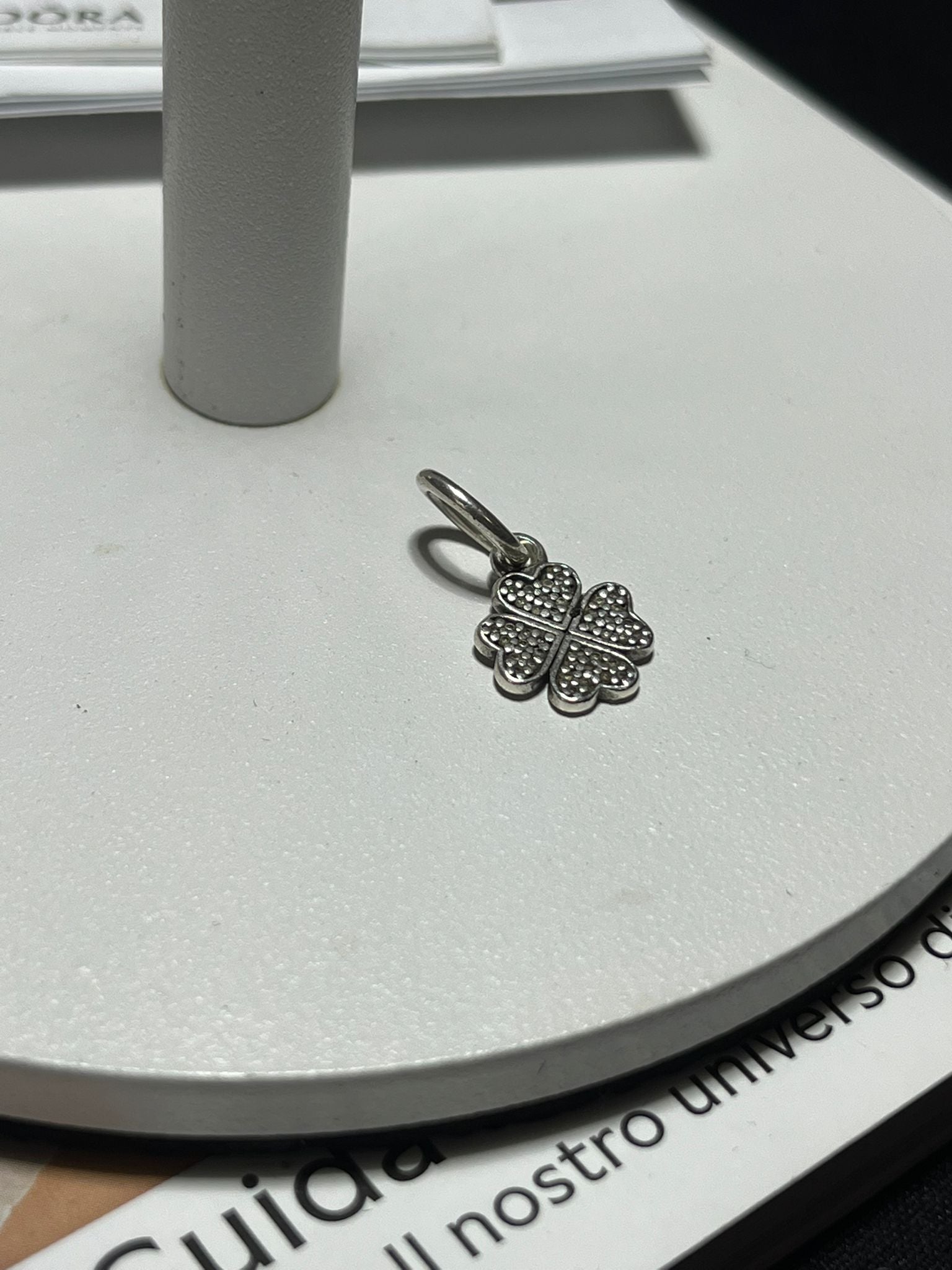 Charm Pendente Quadrifoglio in Argento