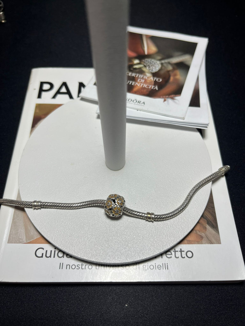 Charm Pendente Prato di Primavera in Argento