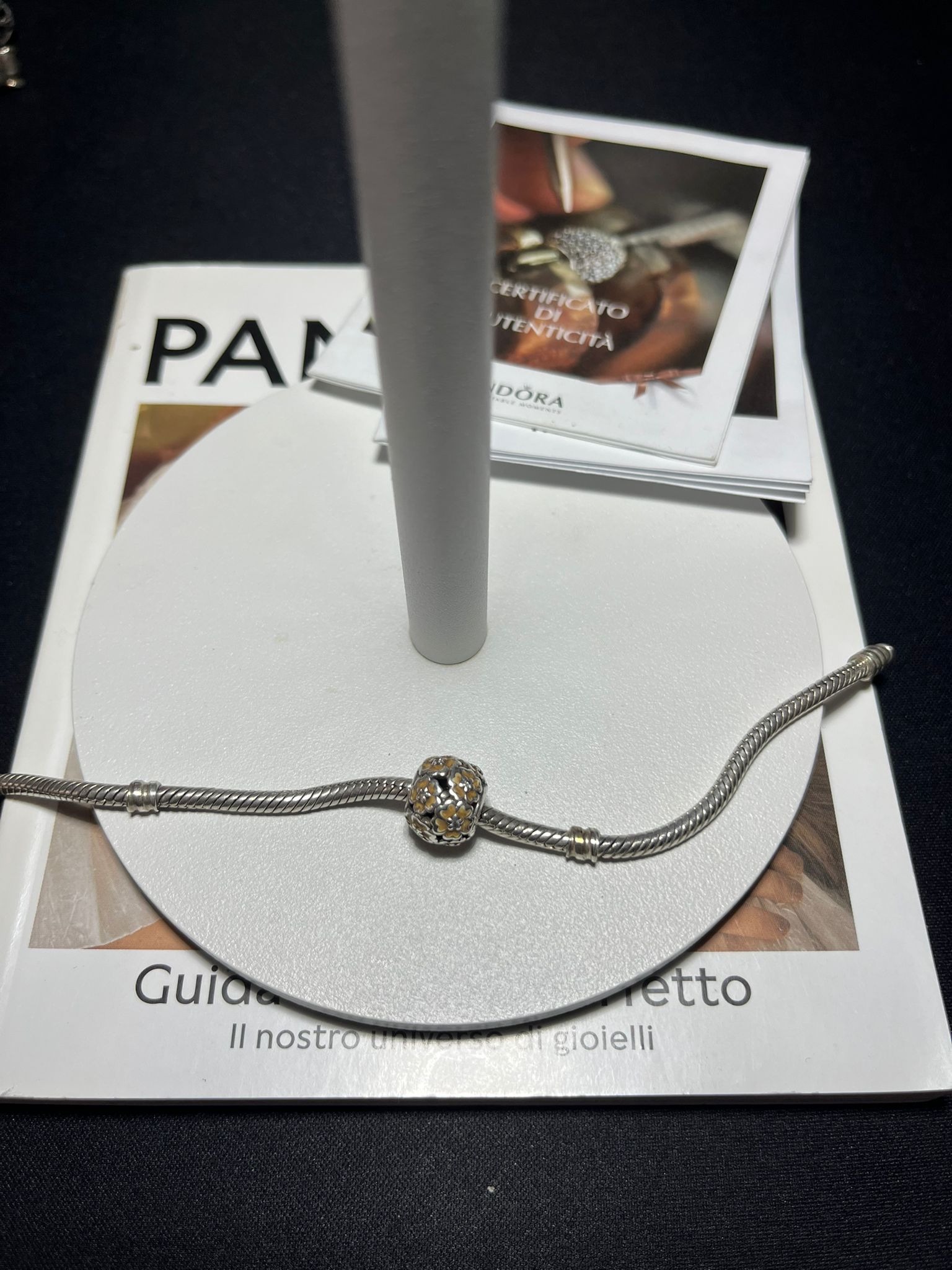 Charm Pendente Prato di Primavera in Argento