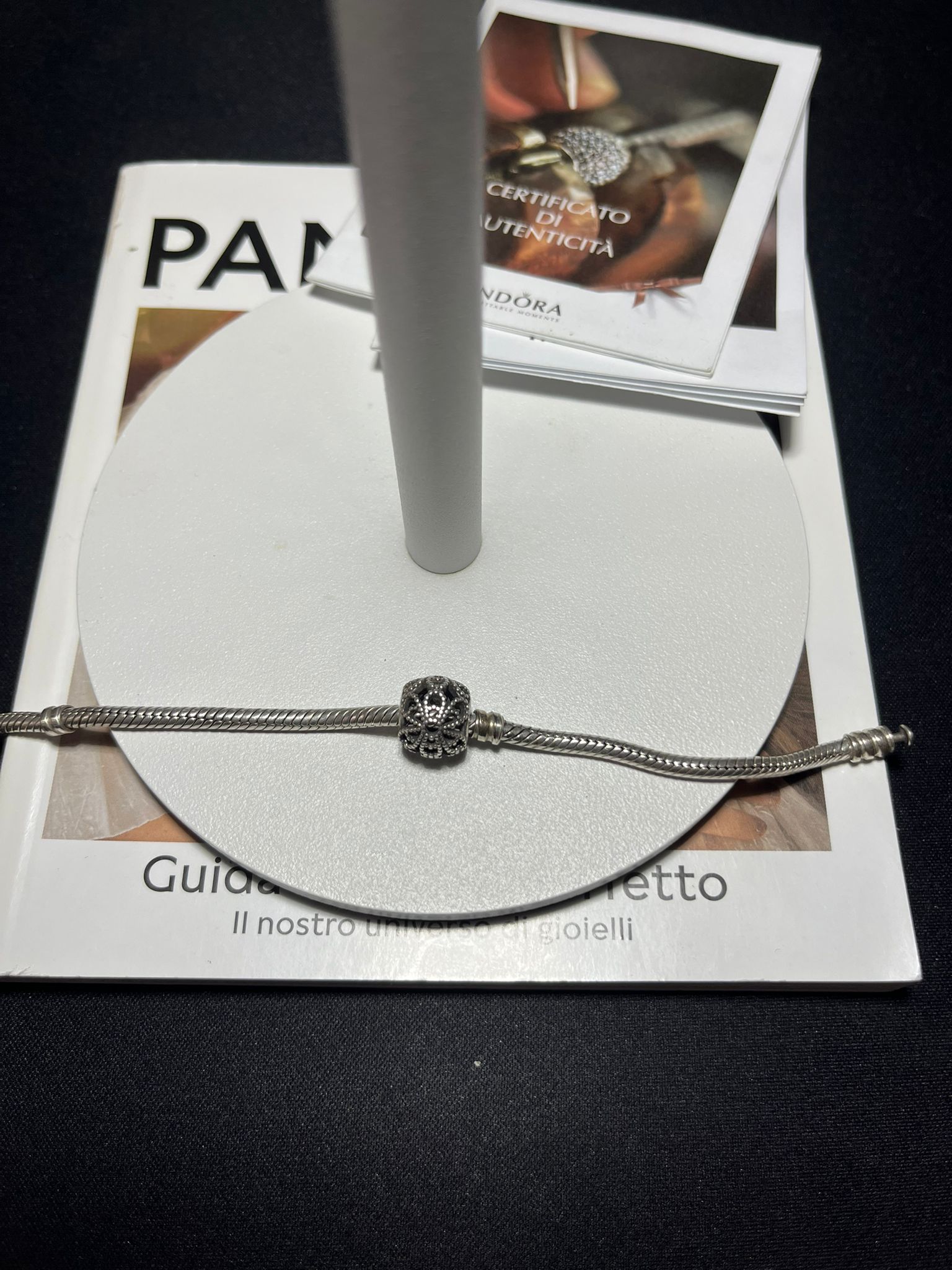 Charm Openwork Fiore in Argento