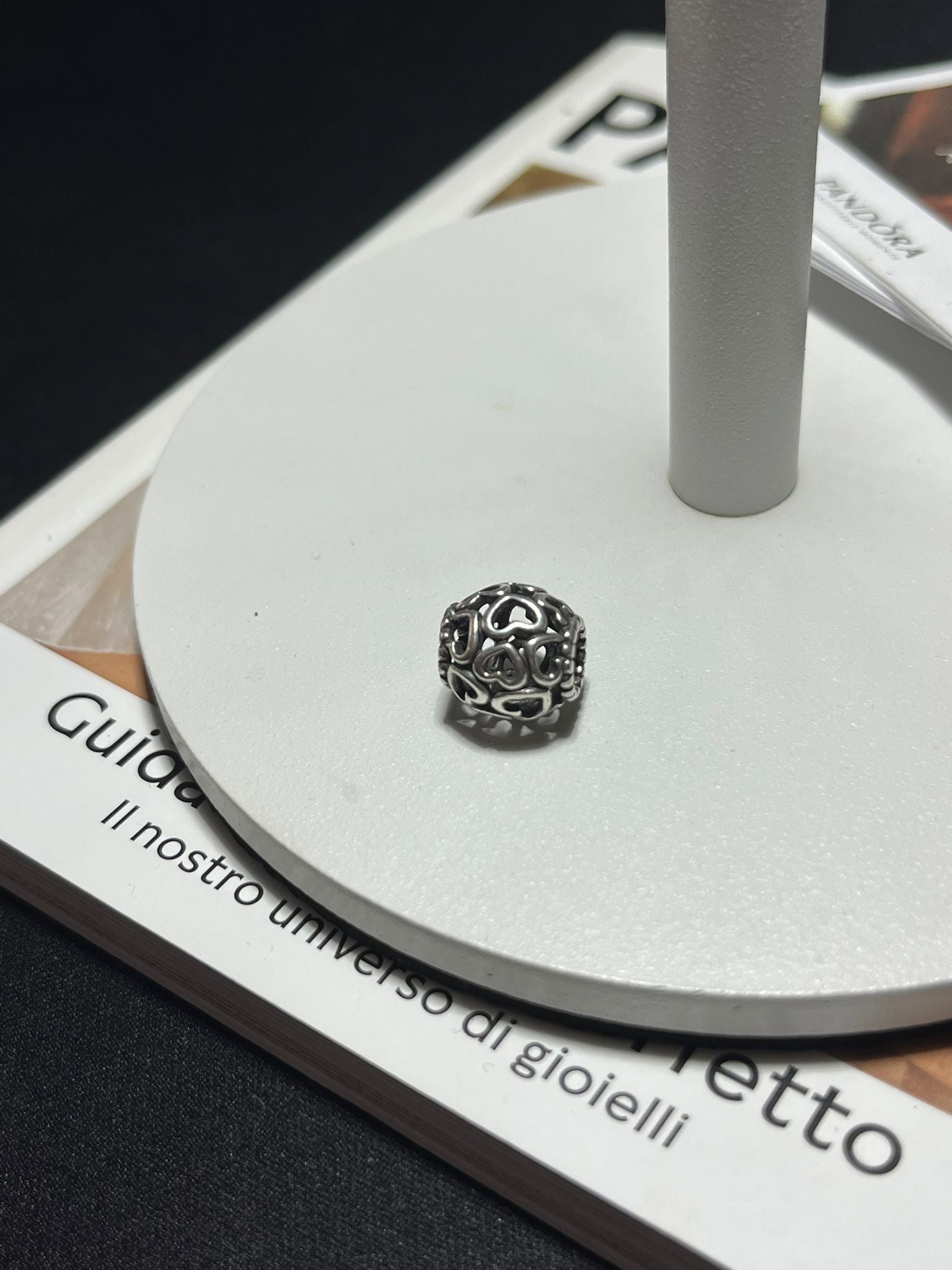 Charm Open Hearts in Argento