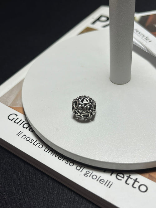 Charm Open Hearts in Argento