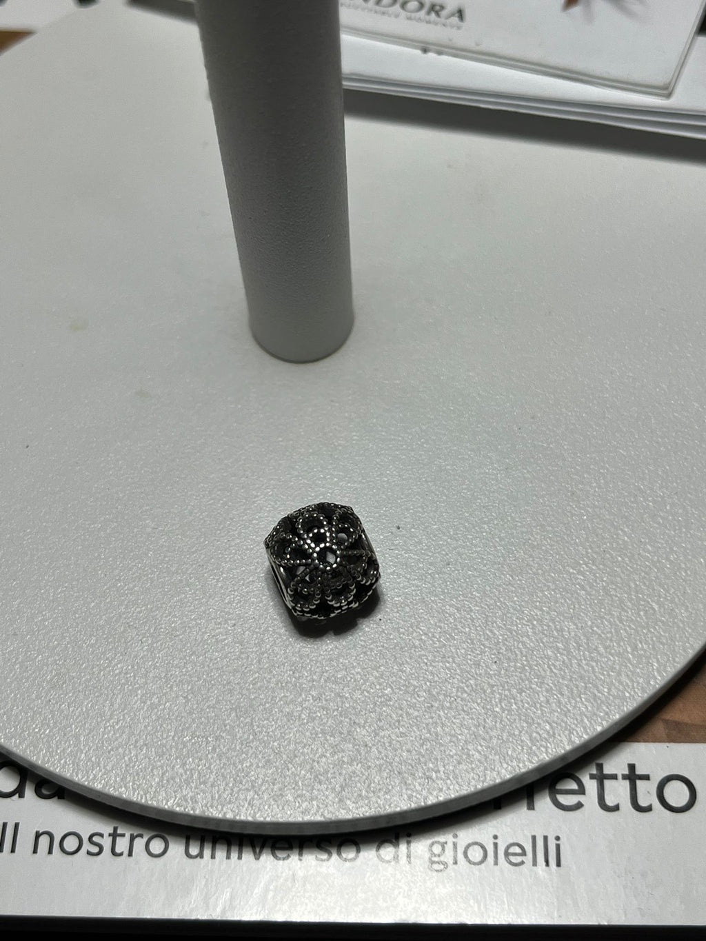 Charm Openwork Fiore in Argento