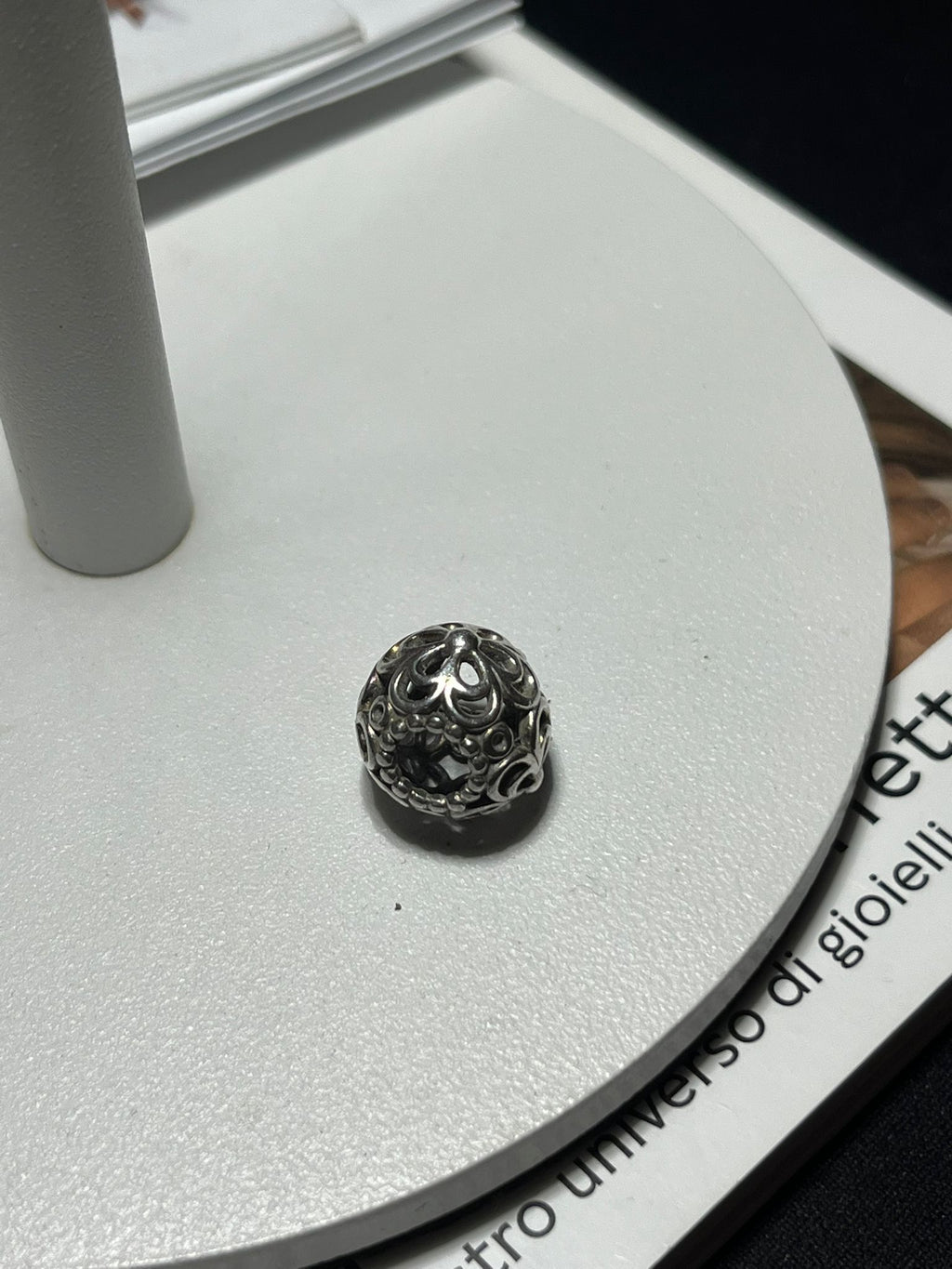 Charm Openwork Fiori di Melo in Argento