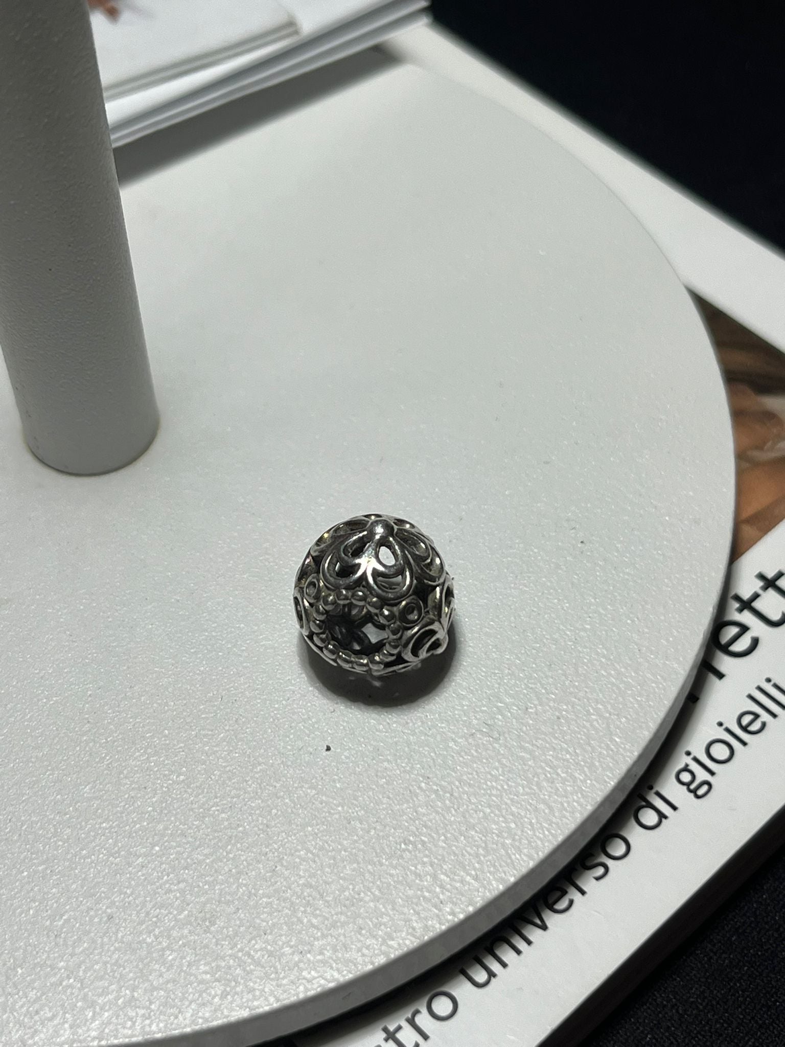 Charm Openwork Fiori di Melo in Argento
